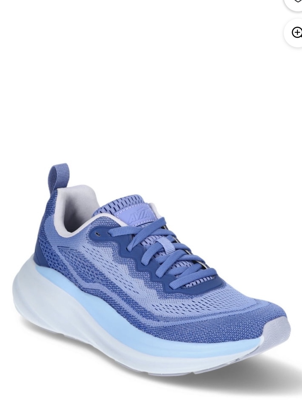 Avia Women's Size 6.5 Comfort Performance Sneakers Blue White Thick Foam Trainer